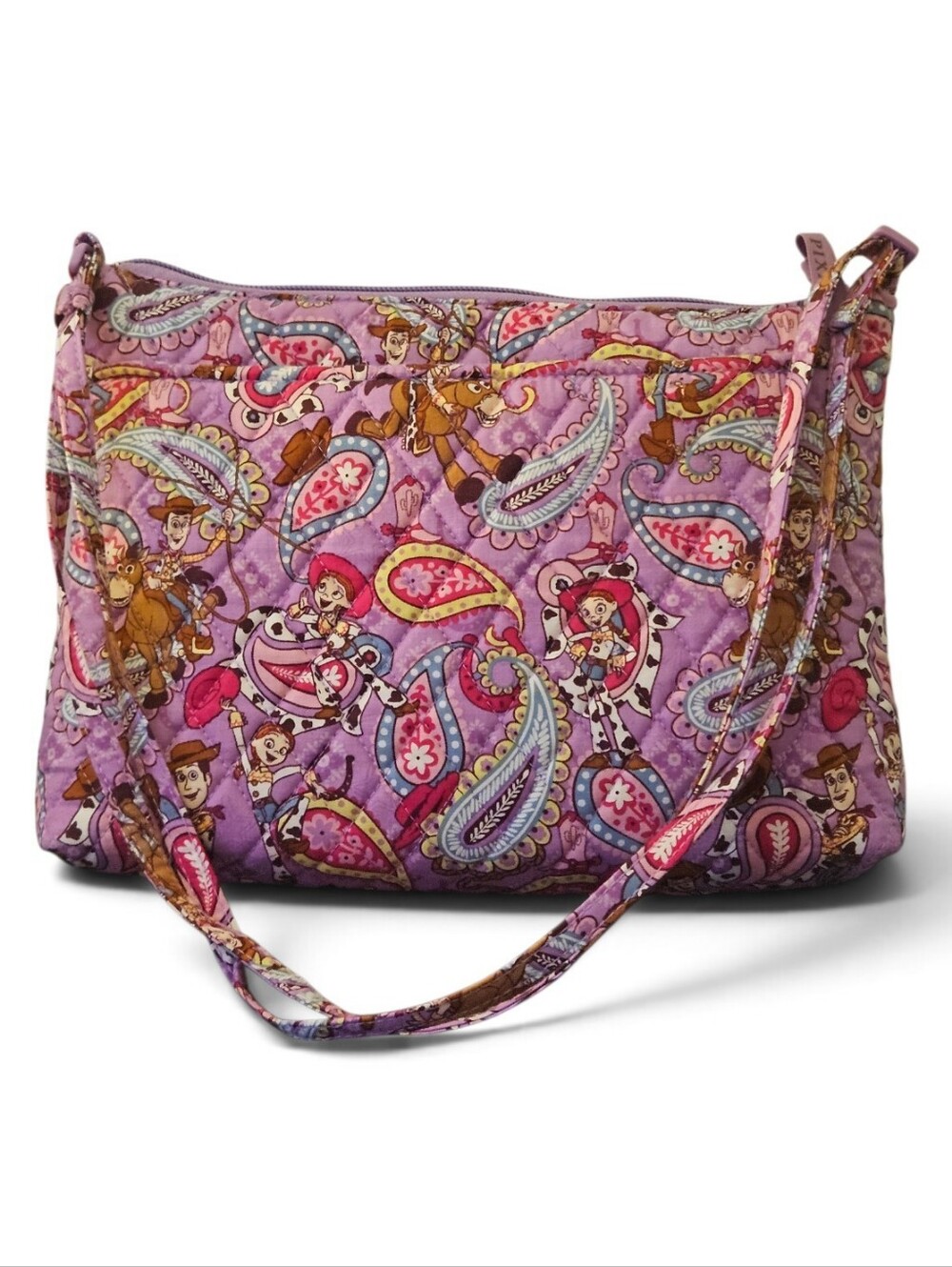 Vera Bradley Purple Paisley Character Quilted Crossbody